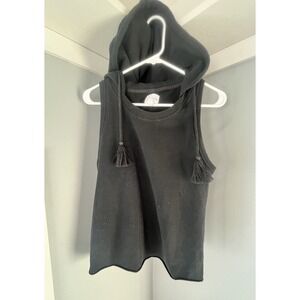 Sundays Anthropologie  Black Hooded Tank Women's Size 2